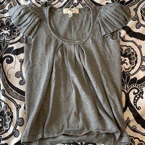 One 7 Six petite grey blouse